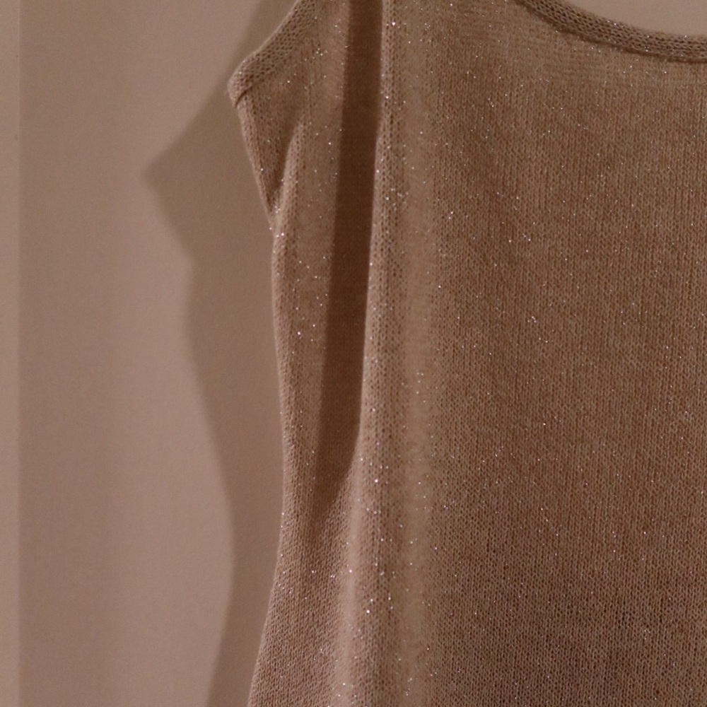Bershka Glittery Beige Maxi Dress